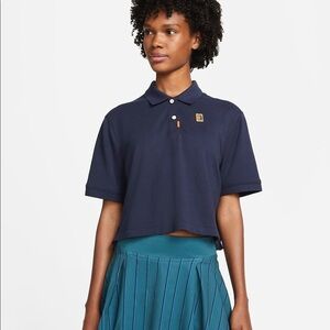 Nike tennis crop top polo shirt